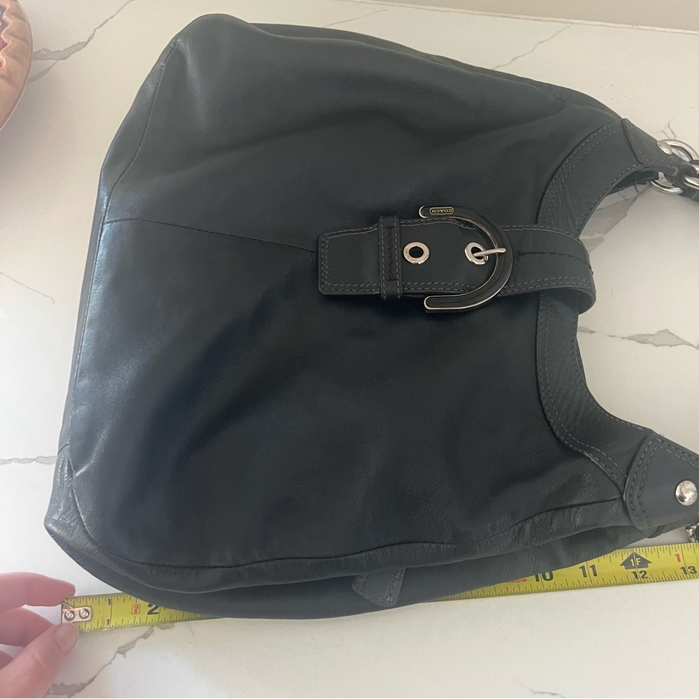 Coach, Vintage Black Leather Hobo Bag Y2K Soho Style Slouchy Shoulder Bag EUC - Picture 13 of 16